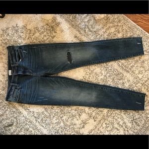 Sneakpeek mid rise jeans with fishnet